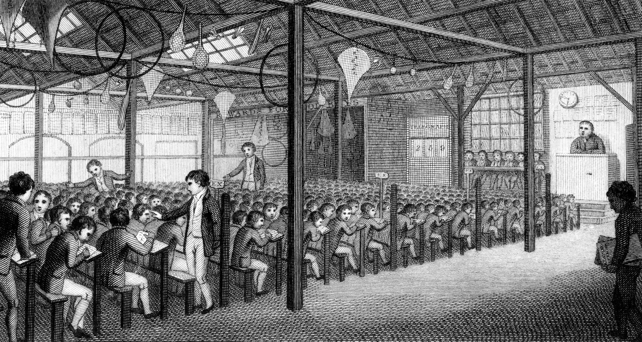 El interior de la Royal Free School, Borough Road de English School