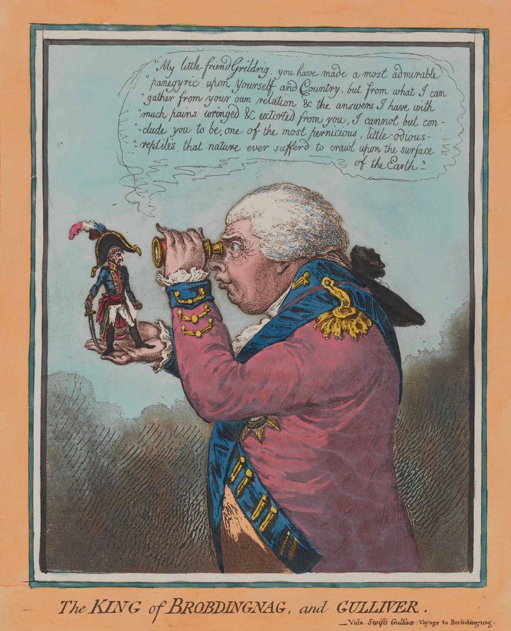 El Rey de Brobdingnag y Gulliver de English School