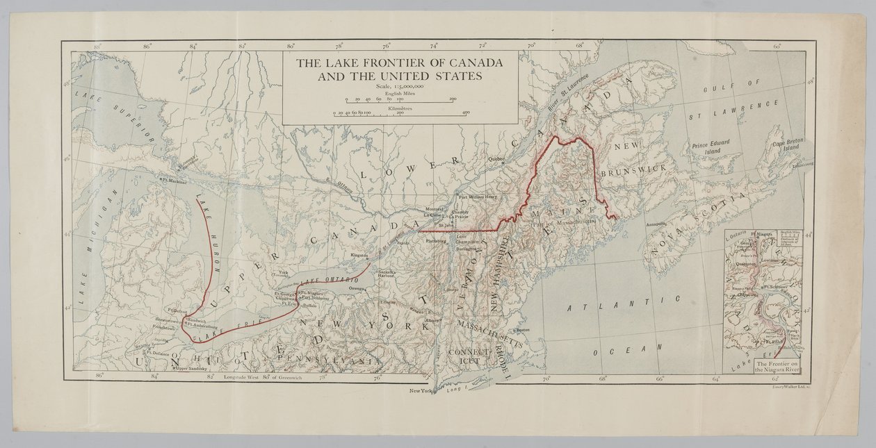 La Frontera del Lago de Canadá y los Estados Unidos de English School