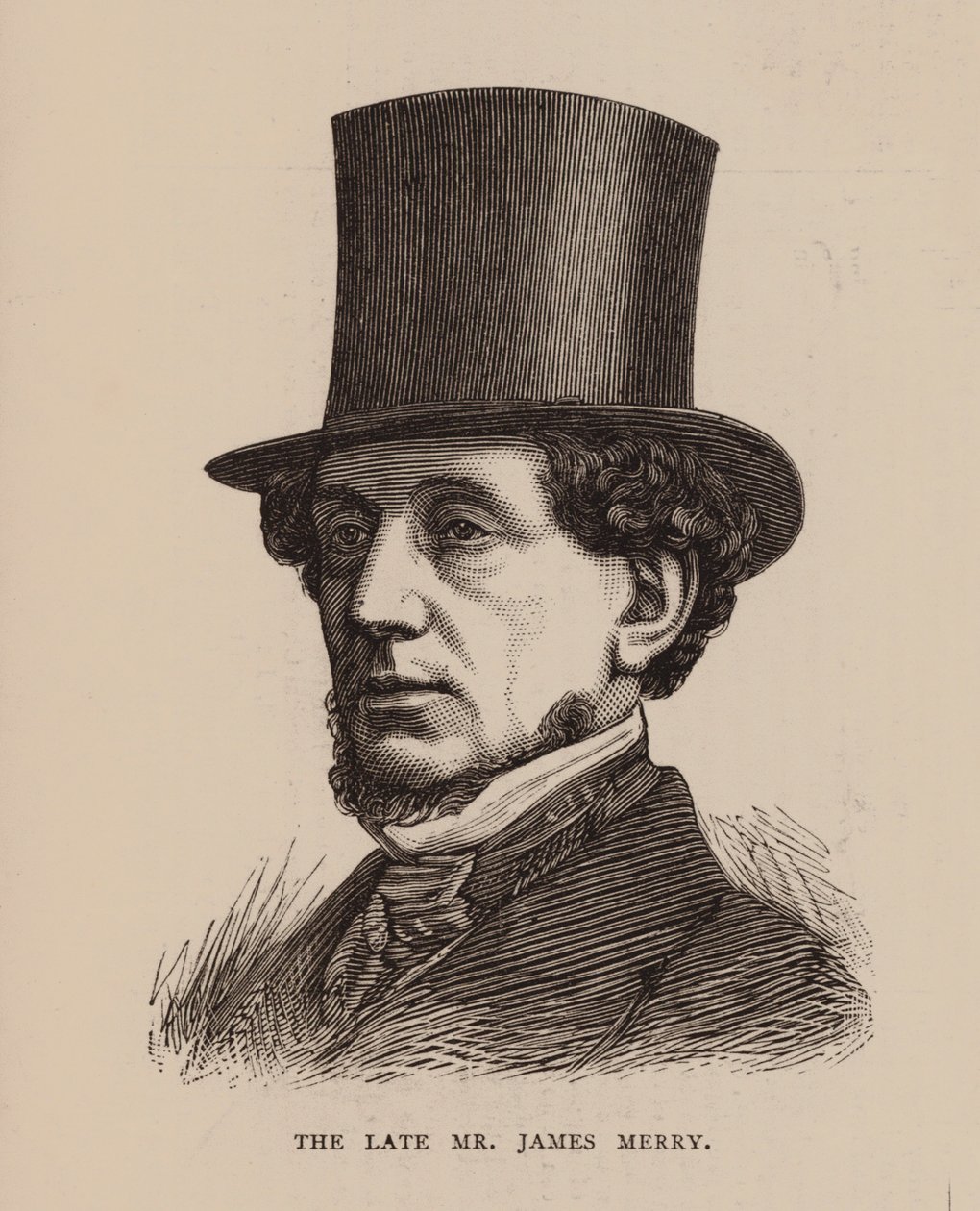 El difunto Sr. James Merry (grabado) de English School