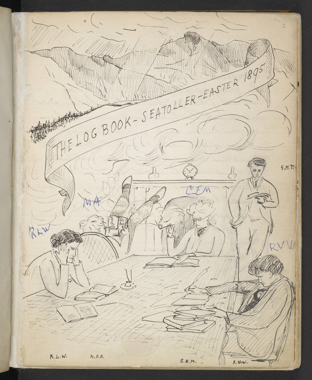 The Log Book, Seatoller, Semana Santa de 1895 (pluma y tinta sobre papel) de English School