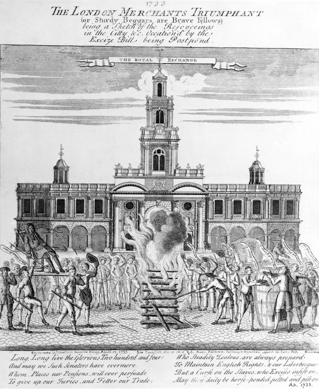 Los Comerciantes de Londres Triunfantes, 1733 de English School