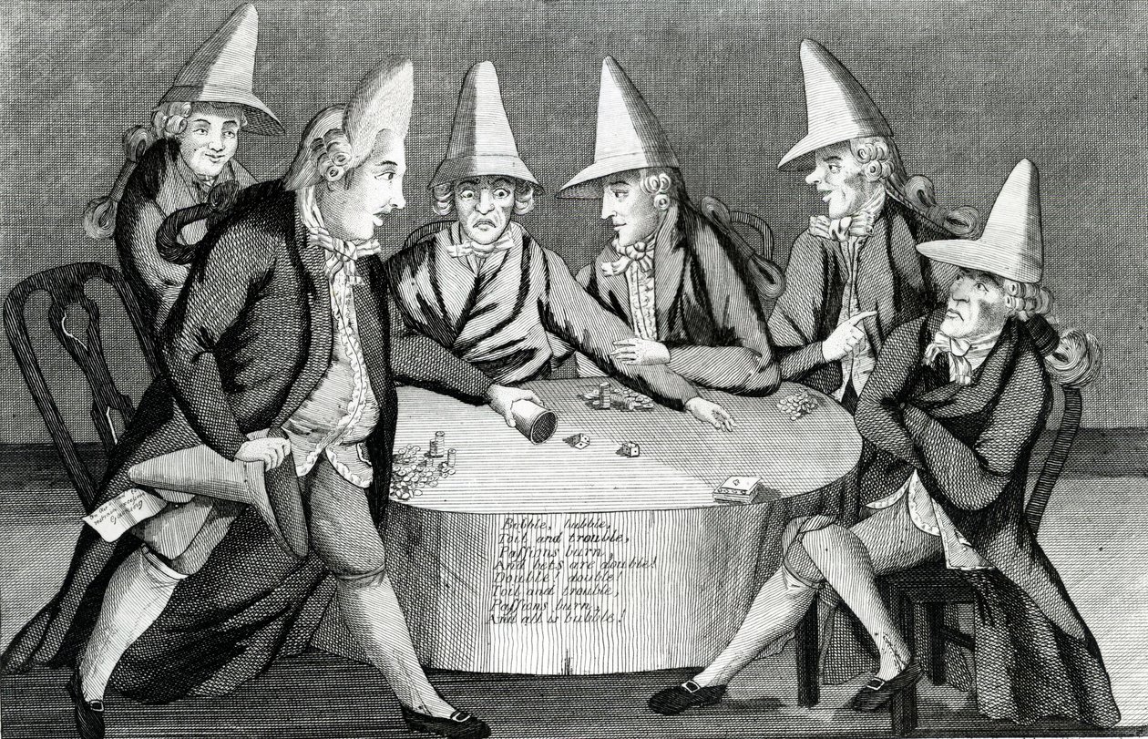 El Caldero Macaroni, publicado por M. Darly, 1772 de English School