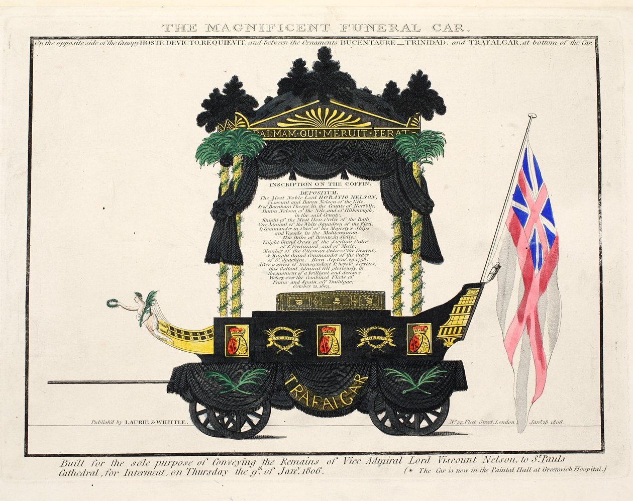 El Magnífico Carro Fúnebre, pub. 1806 de English School