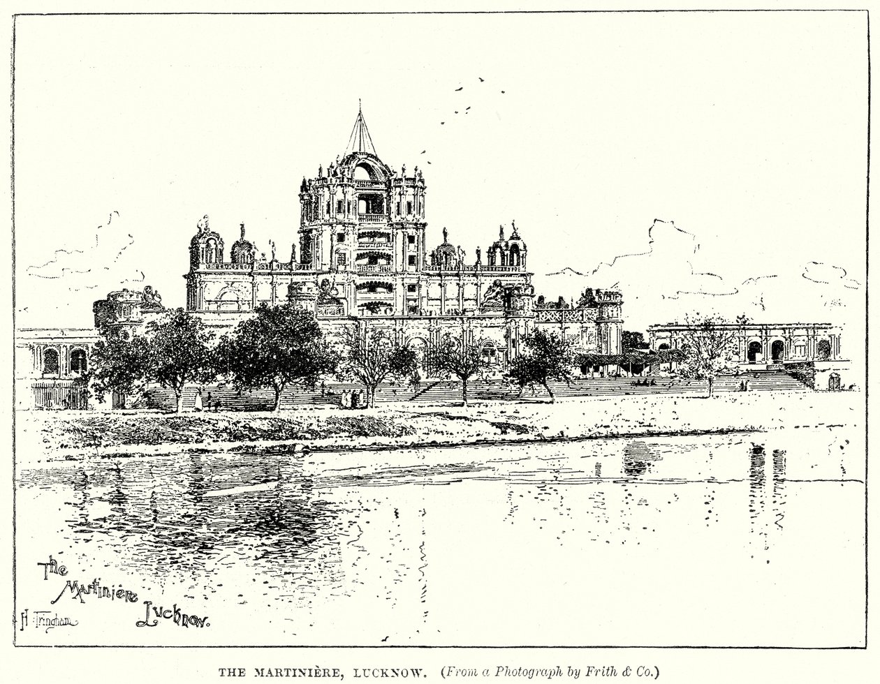 La Martiniere, Lucknow (grabado) de English School