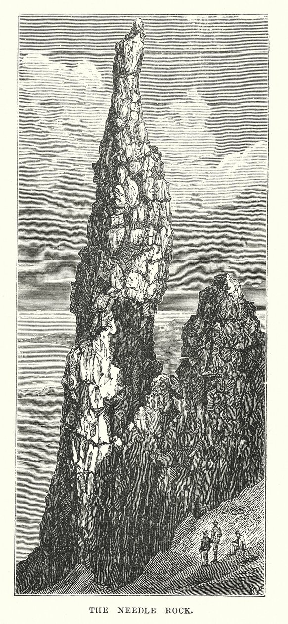 La roca de la aguja (grabado) de English School