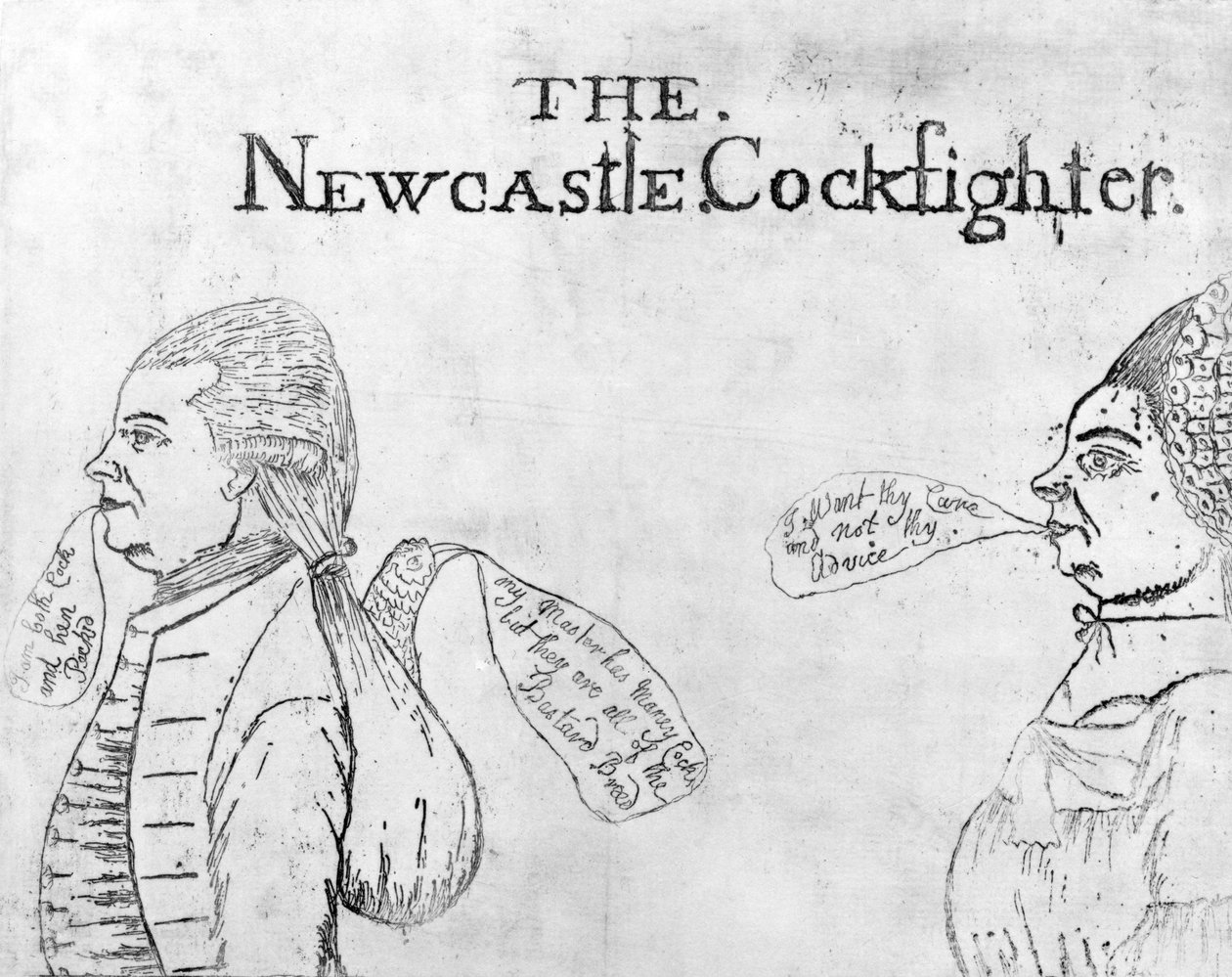 El Gallero de Newcastle, circa 1750 de English School