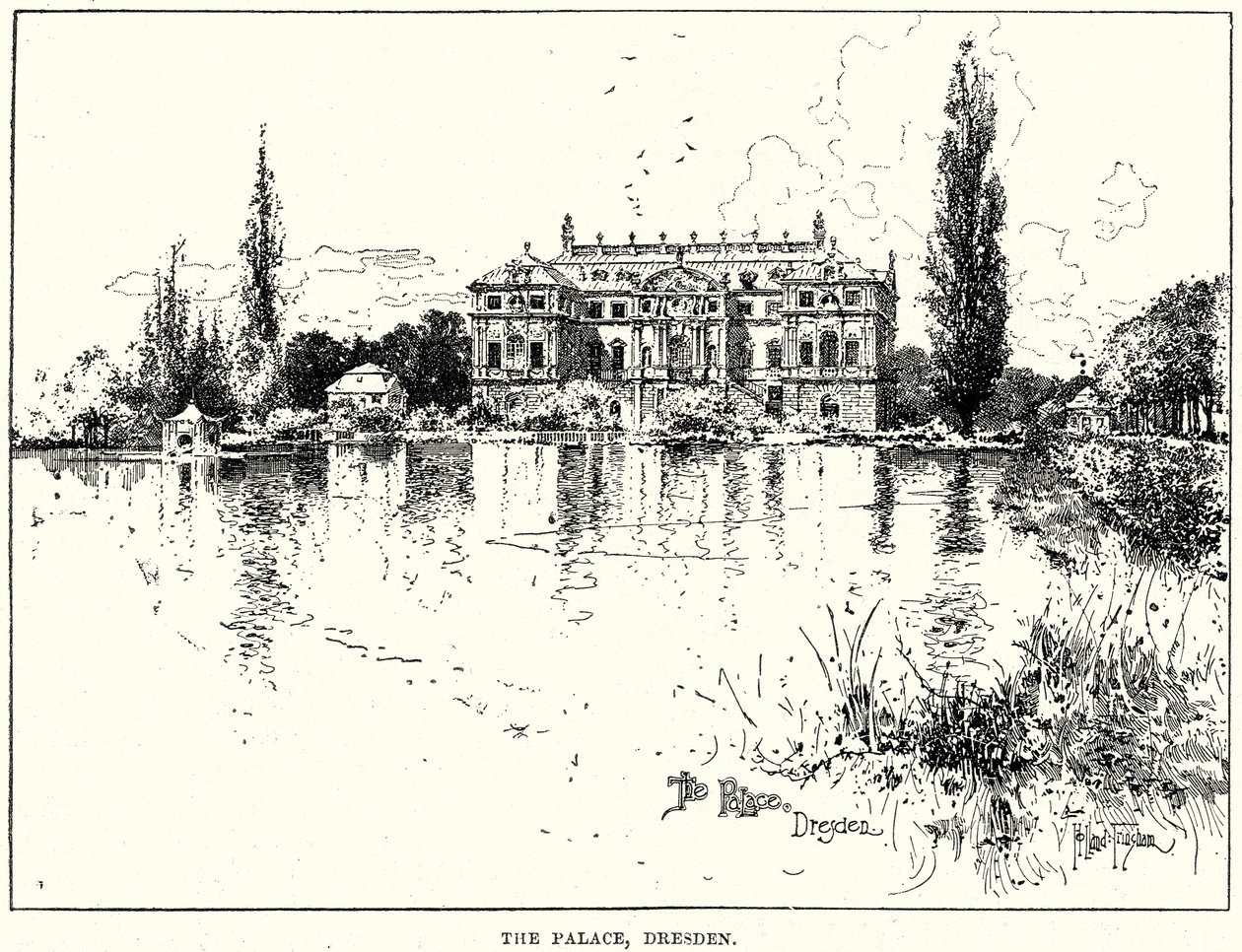 El Palacio, Dresde (grabado) de English School