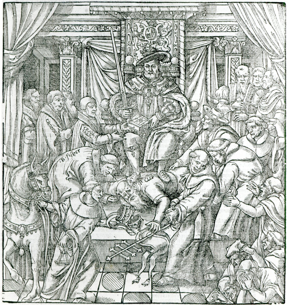 El Papa suprimido por el Rey Enrique VIII, 1534 de English School