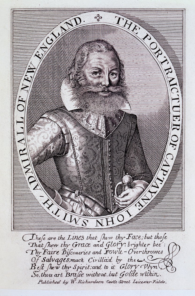 El retrato del Capitán John Smith, Almirante de Nueva Inglaterra de English School