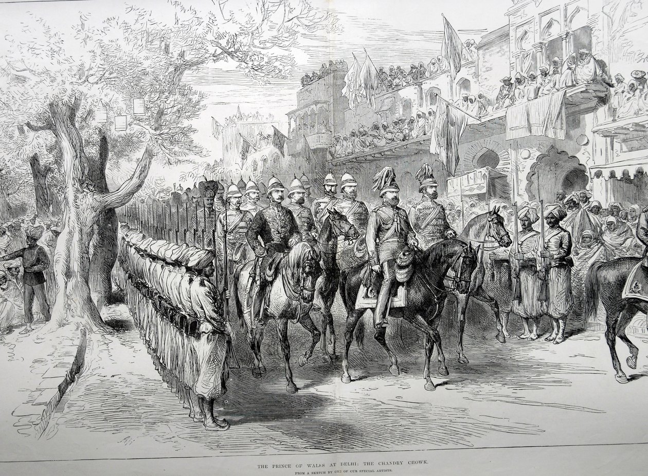 El Príncipe de Gales en Delhi: el Chandry Chowk de English School