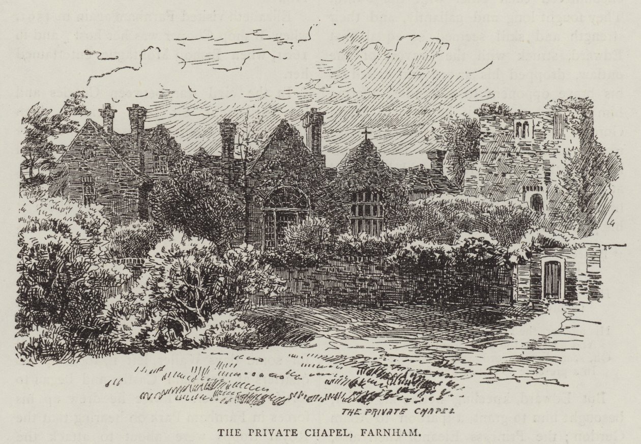 La Capilla Privada, Farnham (grabado) de English School