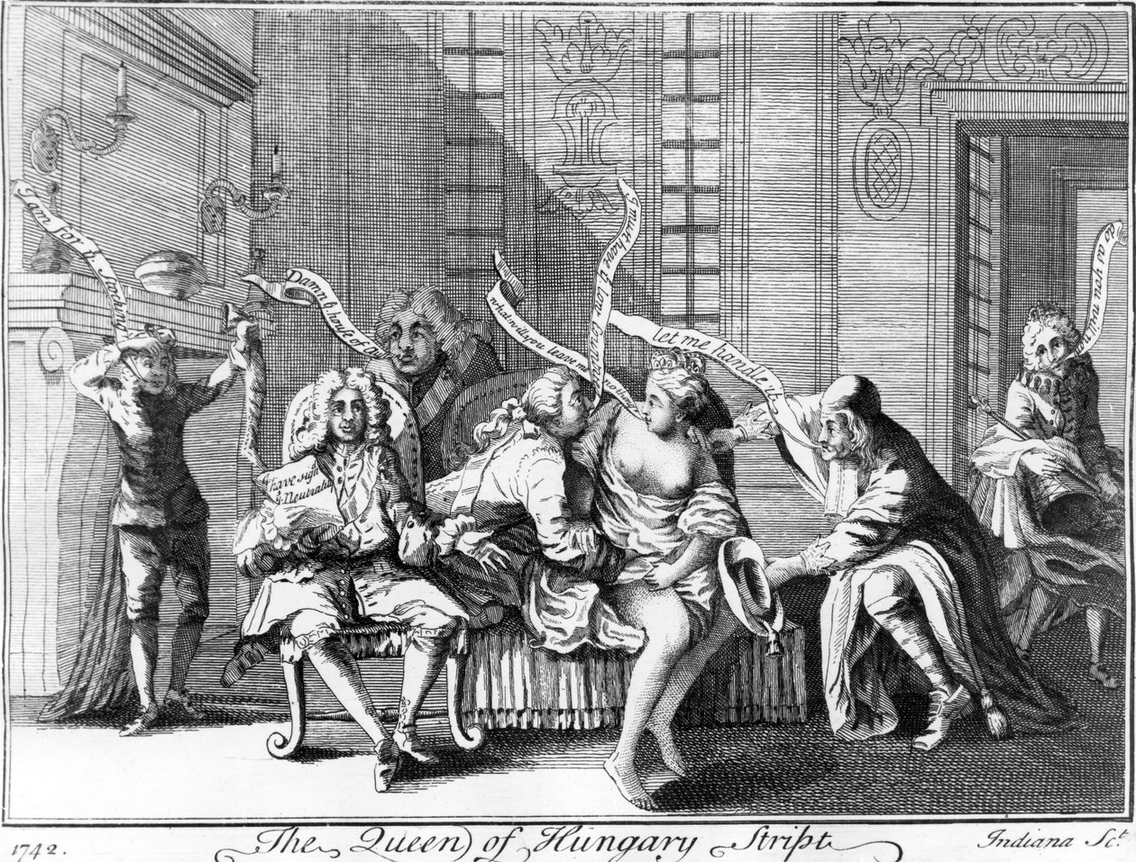 La Reina de Hungría Despojada, 1742 de English School