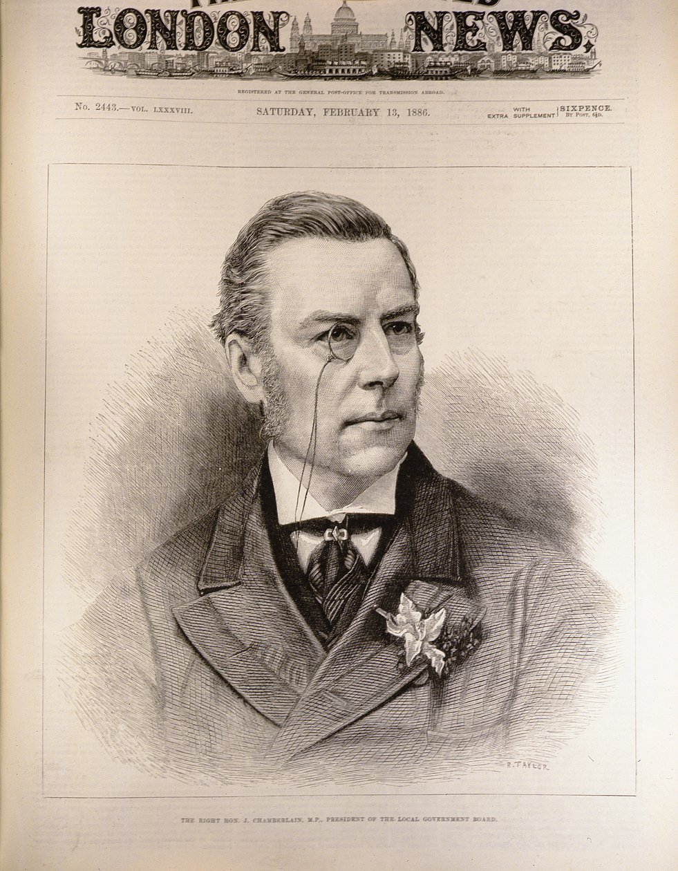 El Muy Honorable Joseph Chamberlain (1836-1914), M.P., Presidente de la Junta de Gobierno Local, de 