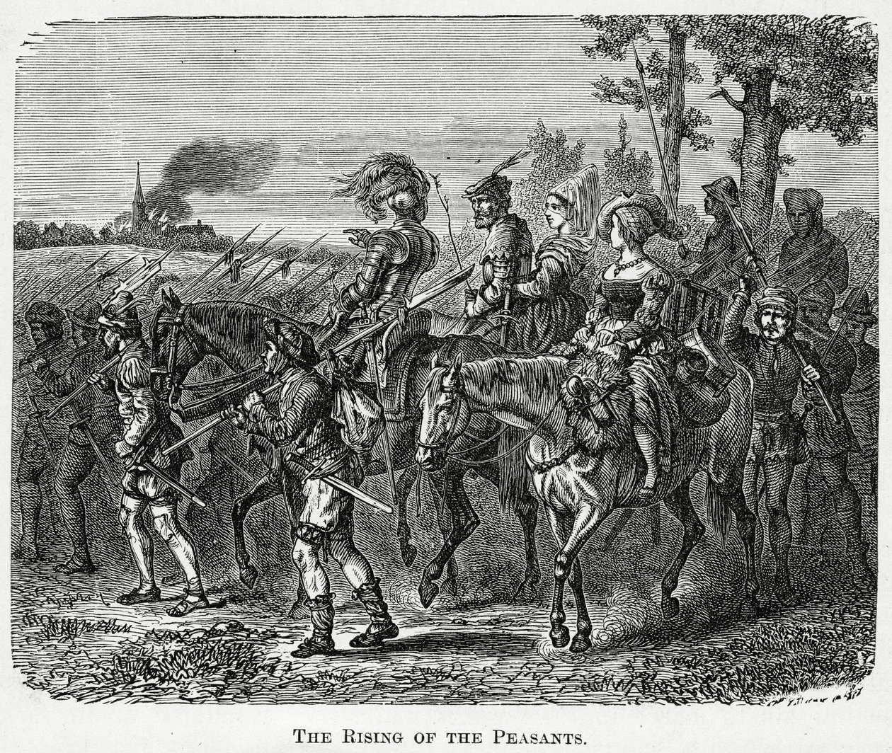 El levantamiento de los campesinos en Inglaterra en 1381 de English School