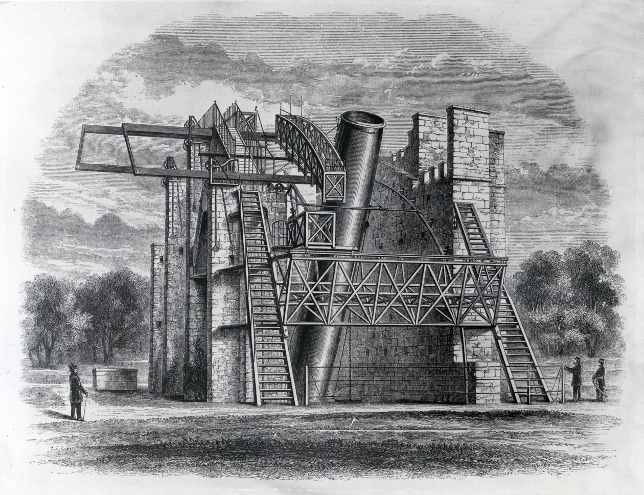 El Telescopio de Rosse, 1845 de English School