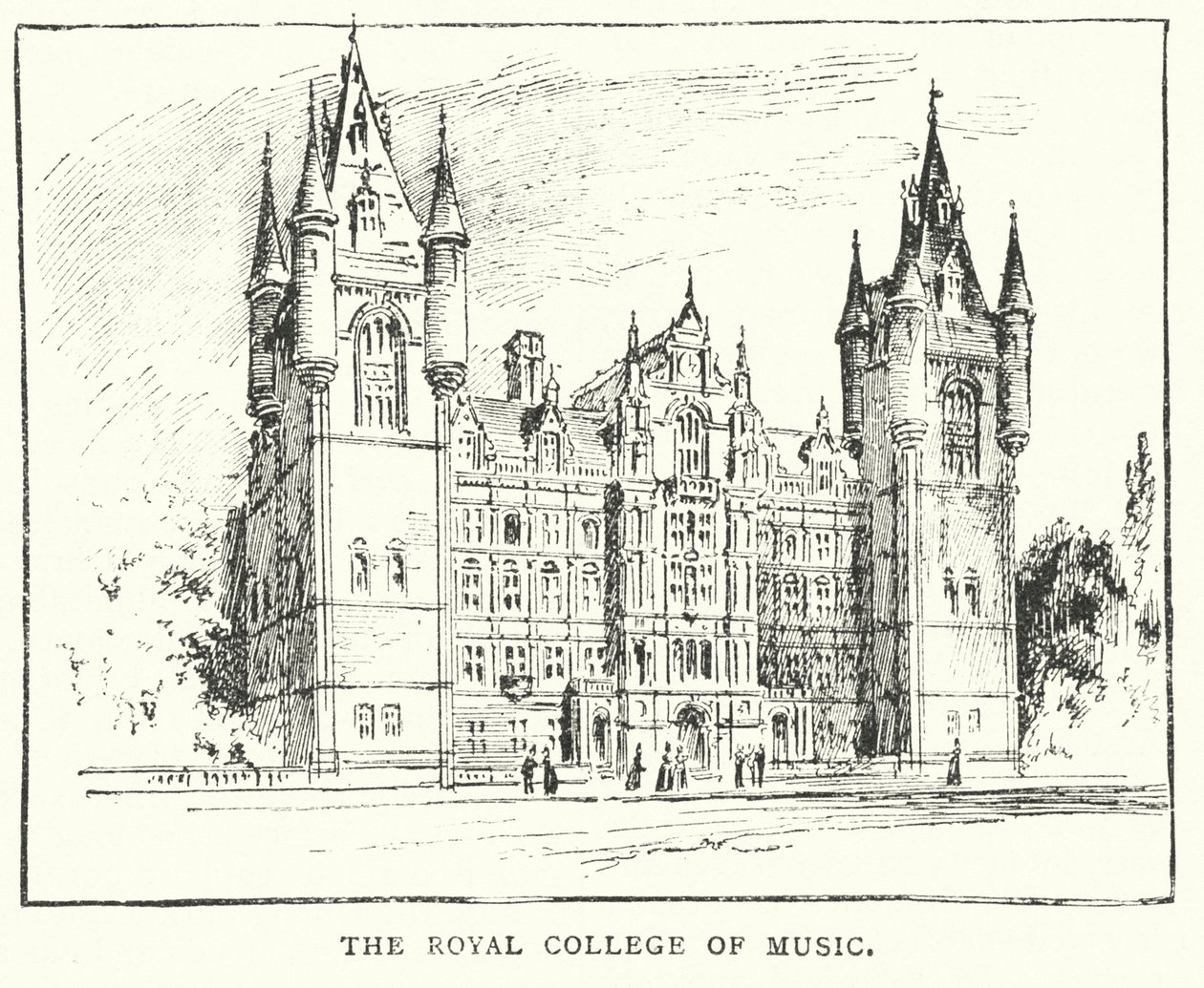 The Royal College of Music (grabado) de English School