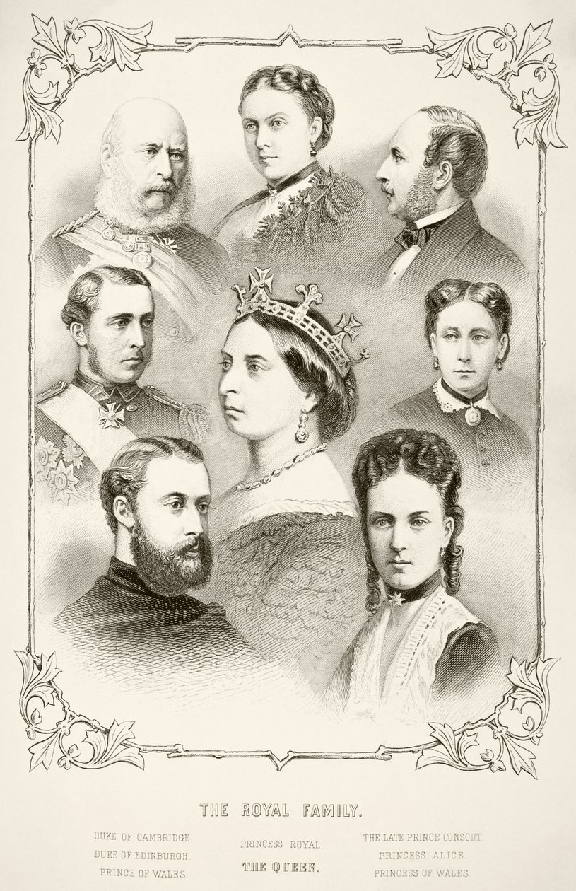 La familia real de la reina Victoria, de 