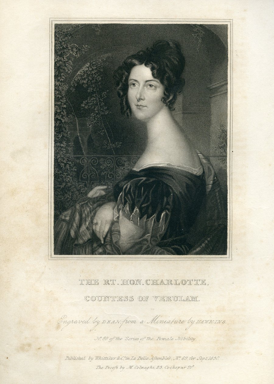 La Excma. Sra. Charlotte, condesa de Verulam, 1830 de English School