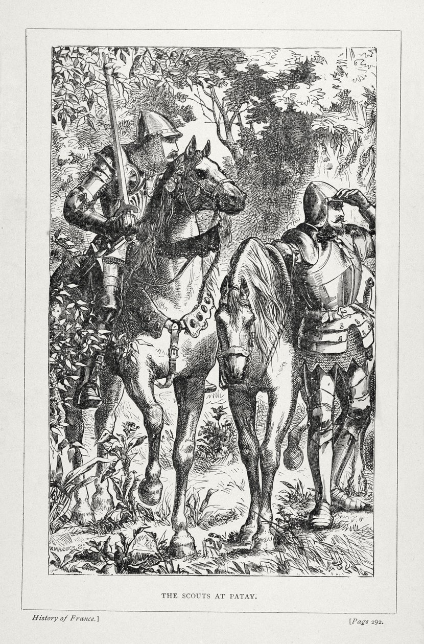 Los exploradores en Patay, de La historia de Francia, por Emile de Bonnechose, publicado por Ward, Lock and Co, Londres de English School