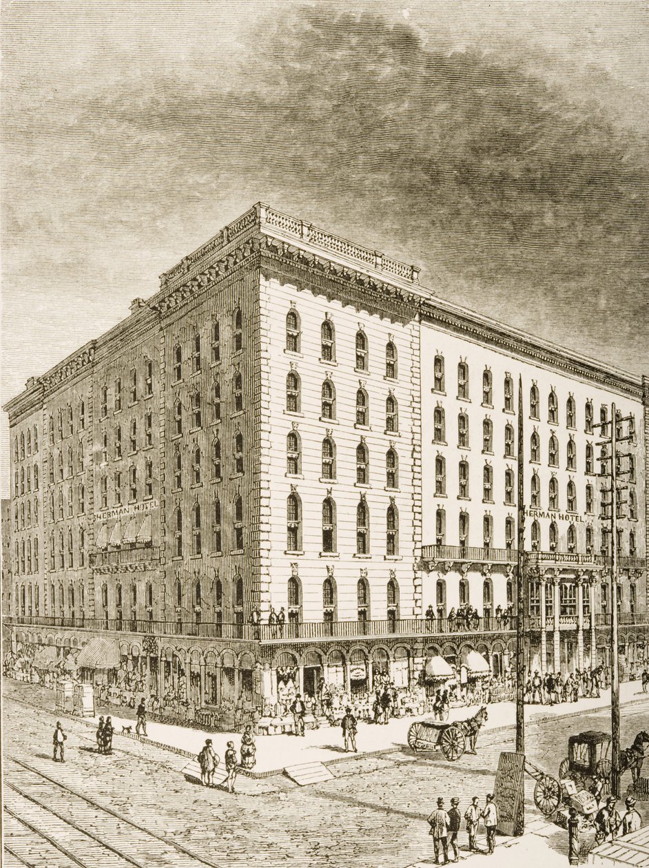El Hotel Sherman, Chicago, c.1870, de 