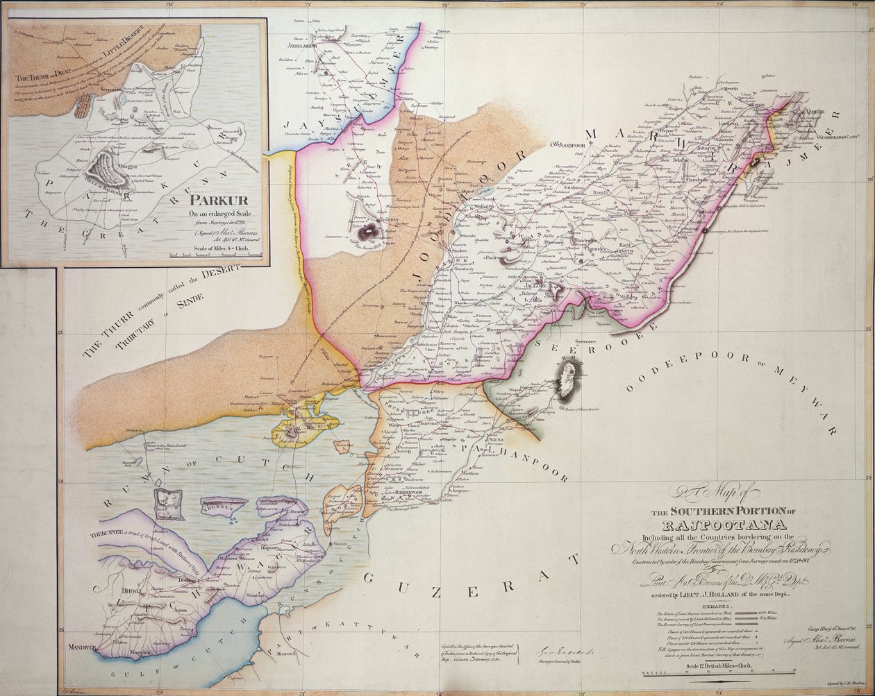 La Porción Sur de Rajpootana, 1820 de English School
