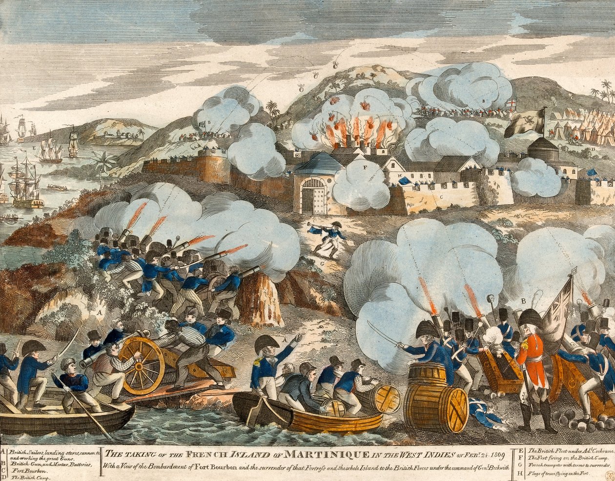 ¿La toma de la isla francesa de Martinica en las Indias Occidentales Francesas el 24 de febrero de 1809? de English School