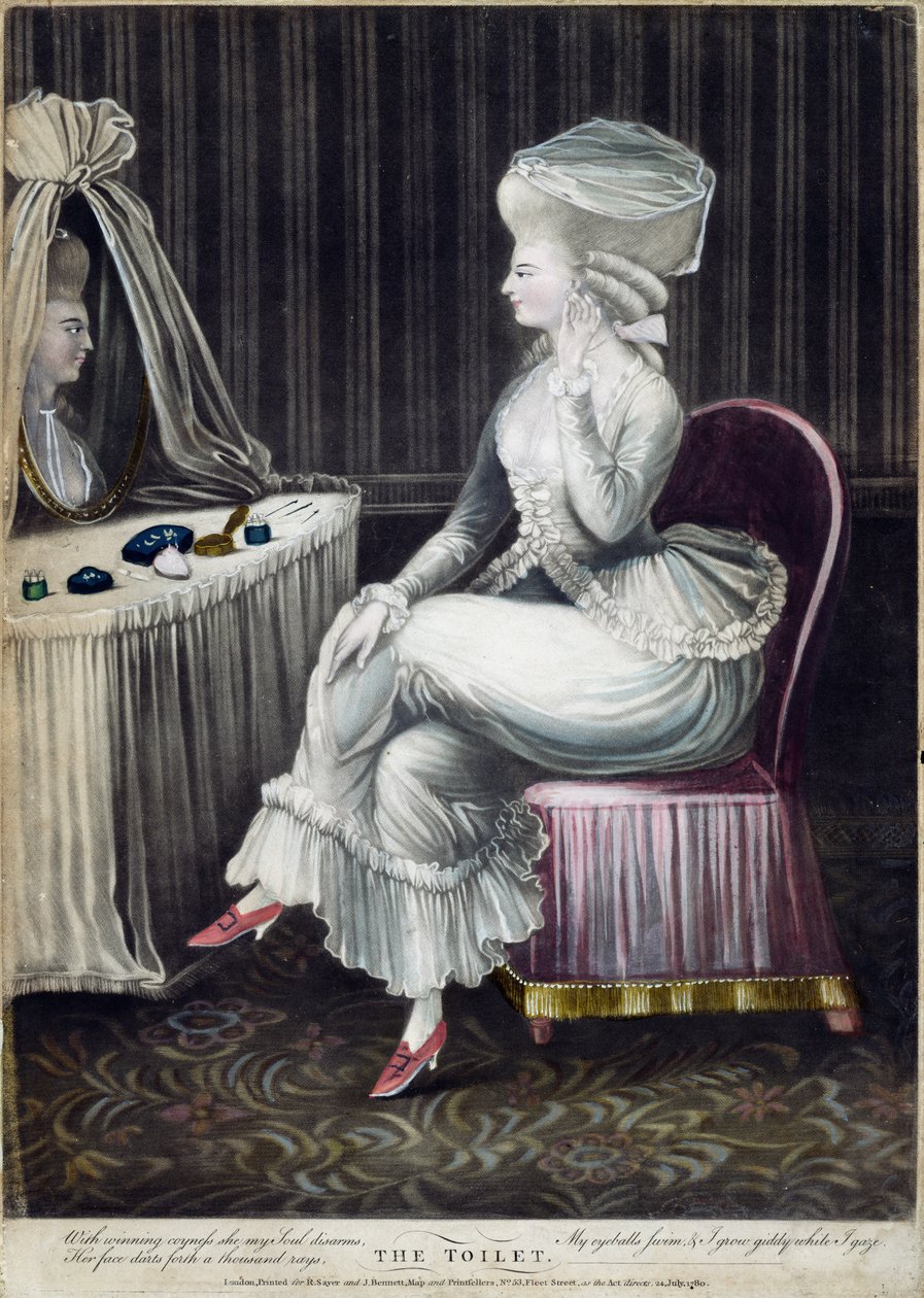 El tocador, publicado por Robert Sayer y J. Bennett de English School