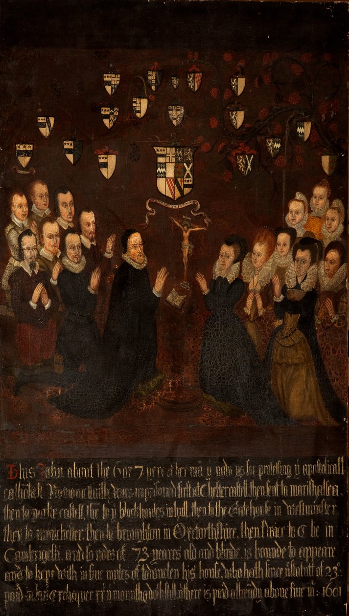 La familia Towneley en oración, c.1800 de English School