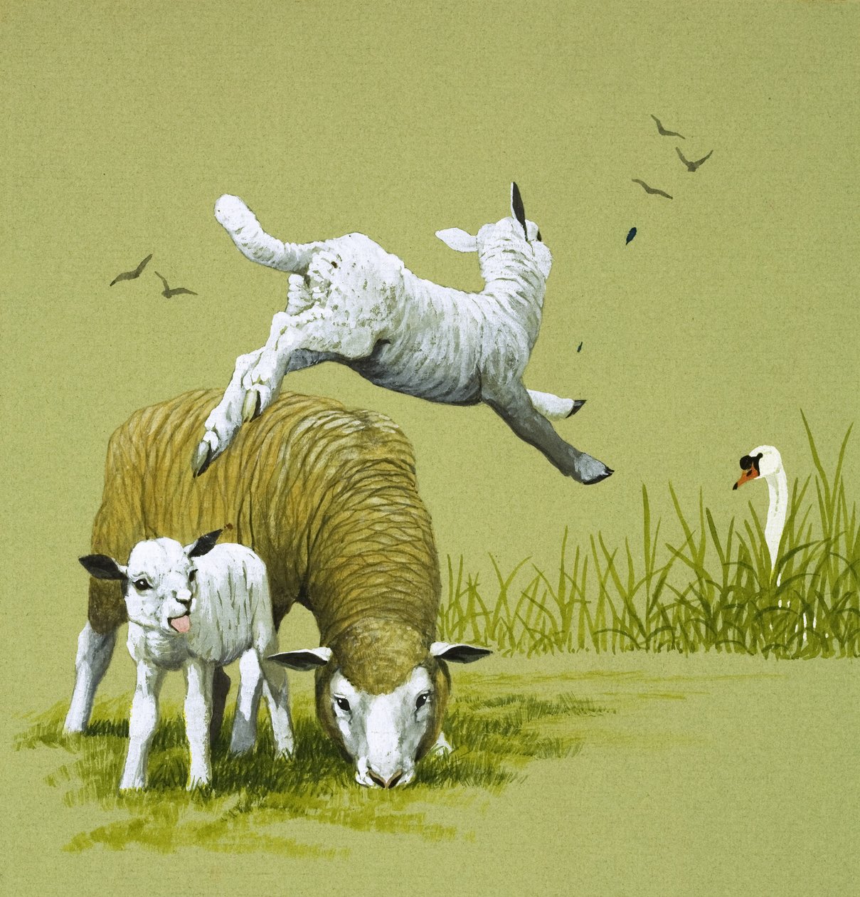El patito feo (gouache sobre papel) de English School