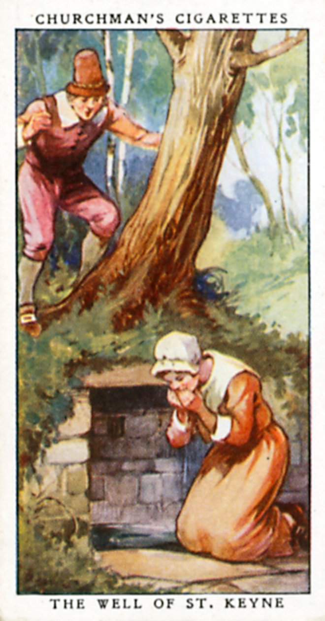 El pozo de San Keyne (litografía en color) de English School