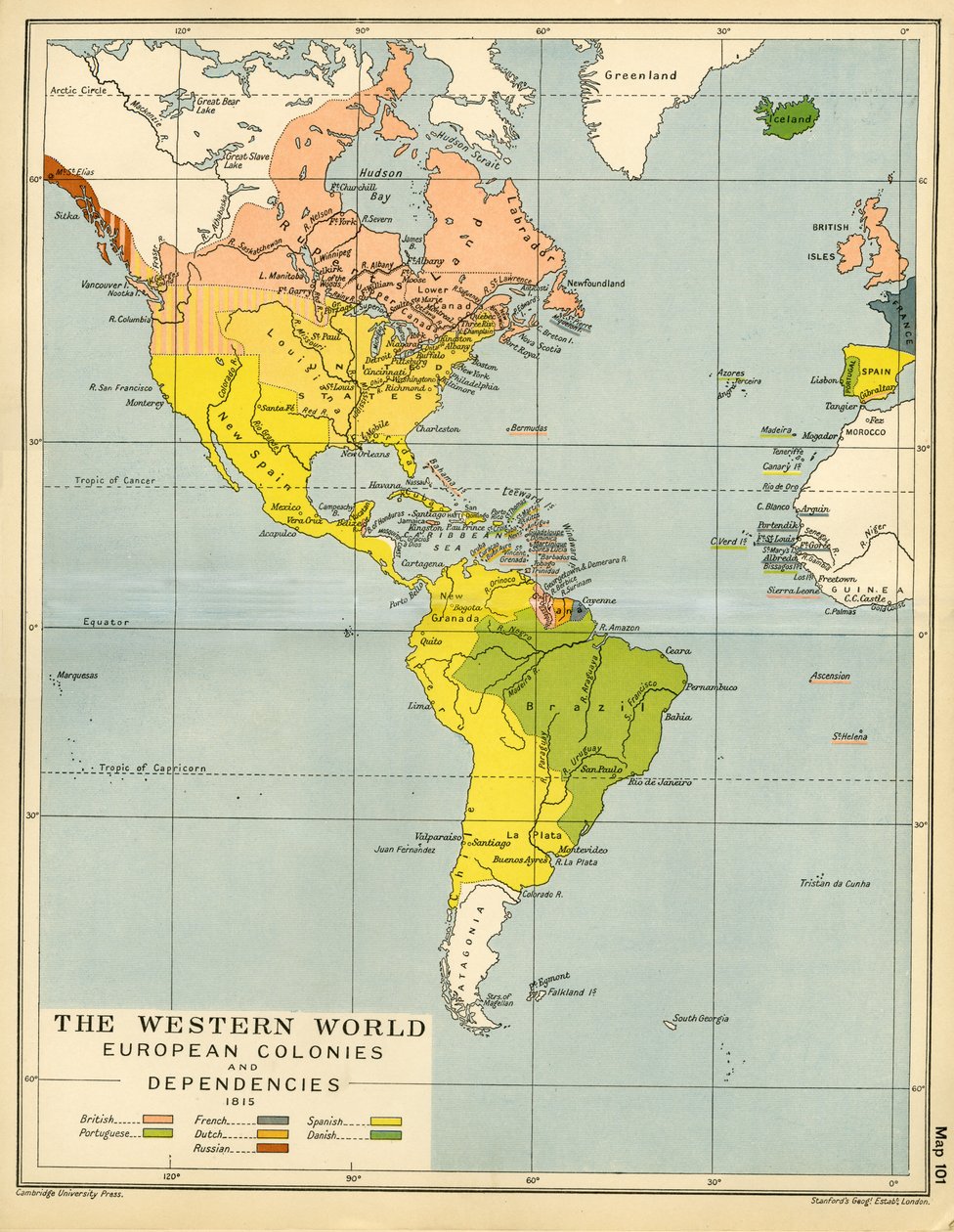 El mundo occidental Colonias y dependencias europeas de English School