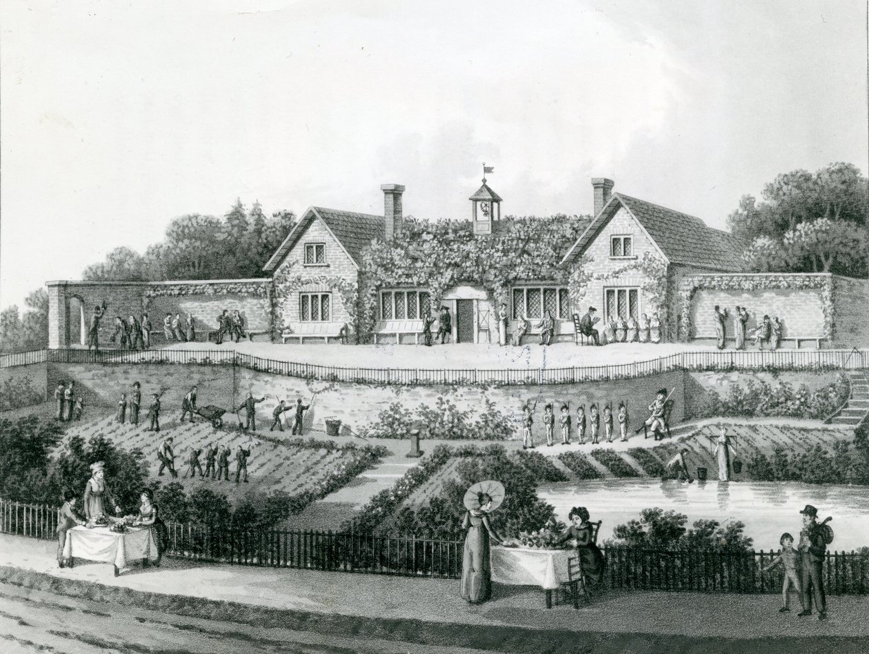 La Casa de Trabajo (grabado) de English School