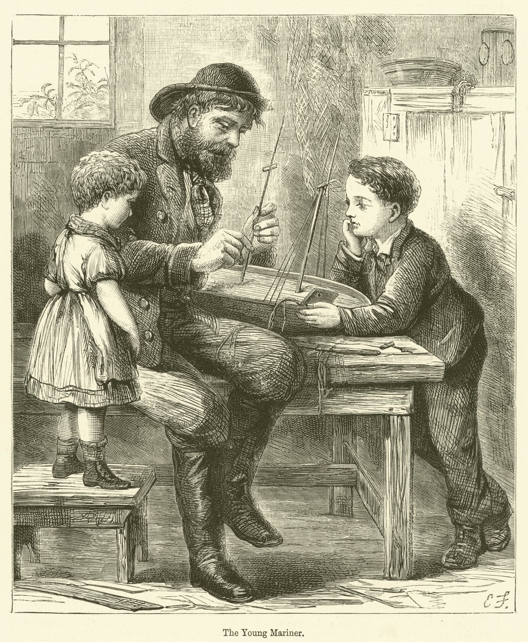 El joven marino (grabado) de English School