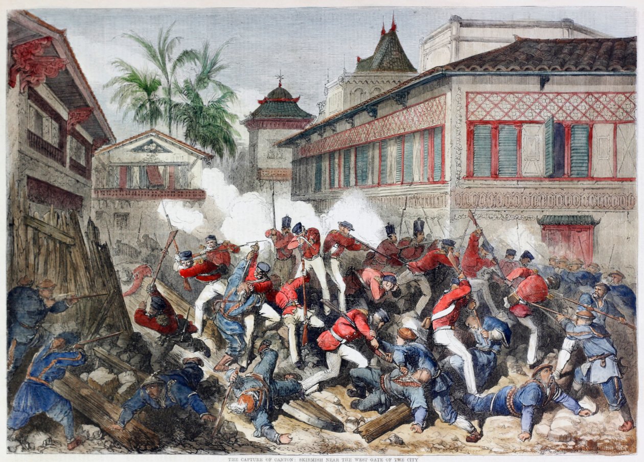 La captura de Cantón: Escaramuza cerca de la puerta oeste de la ciudad de English School