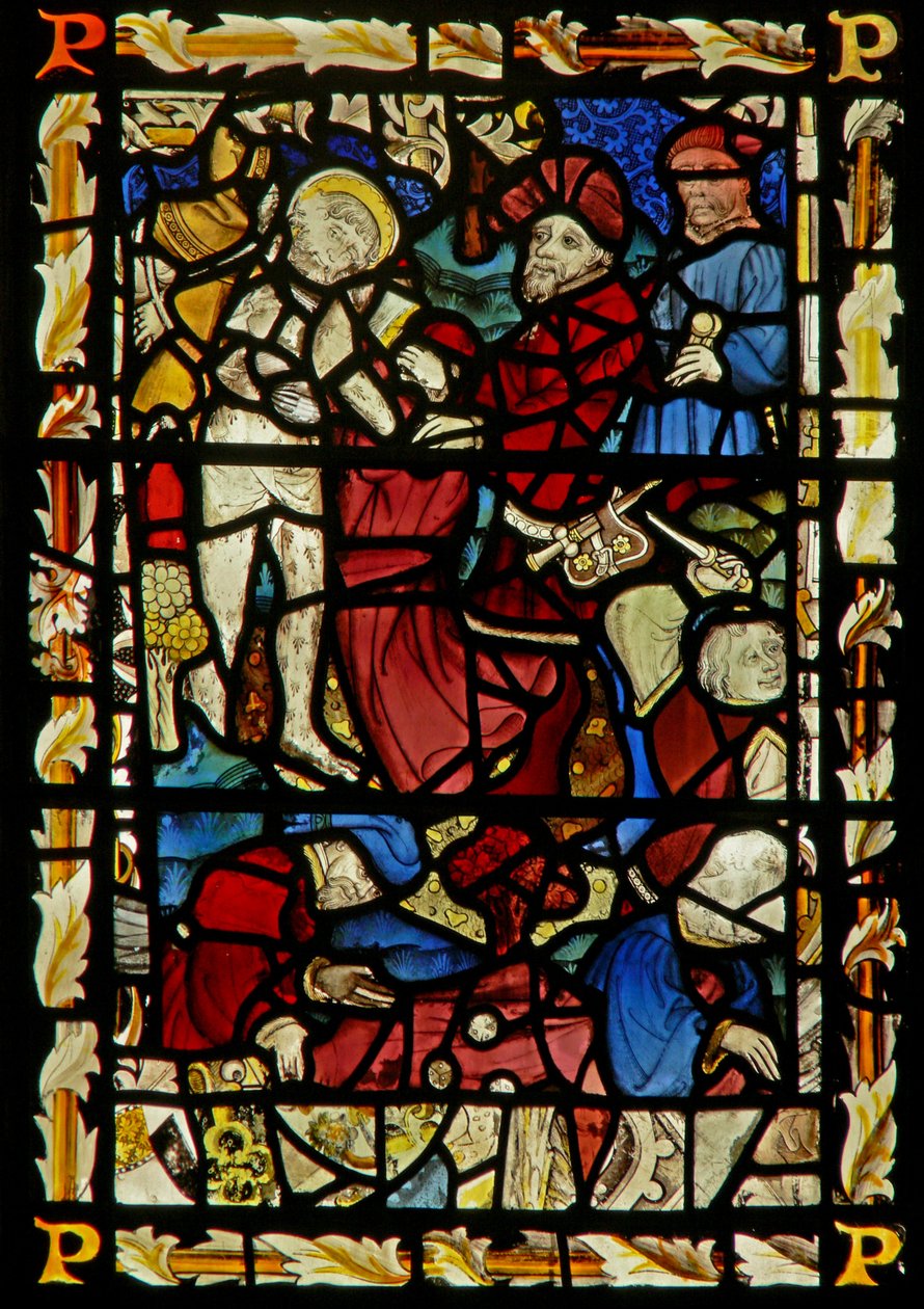 La ventana este que representa a Cristo despojado para la Crucifixión; echando suertes de English School