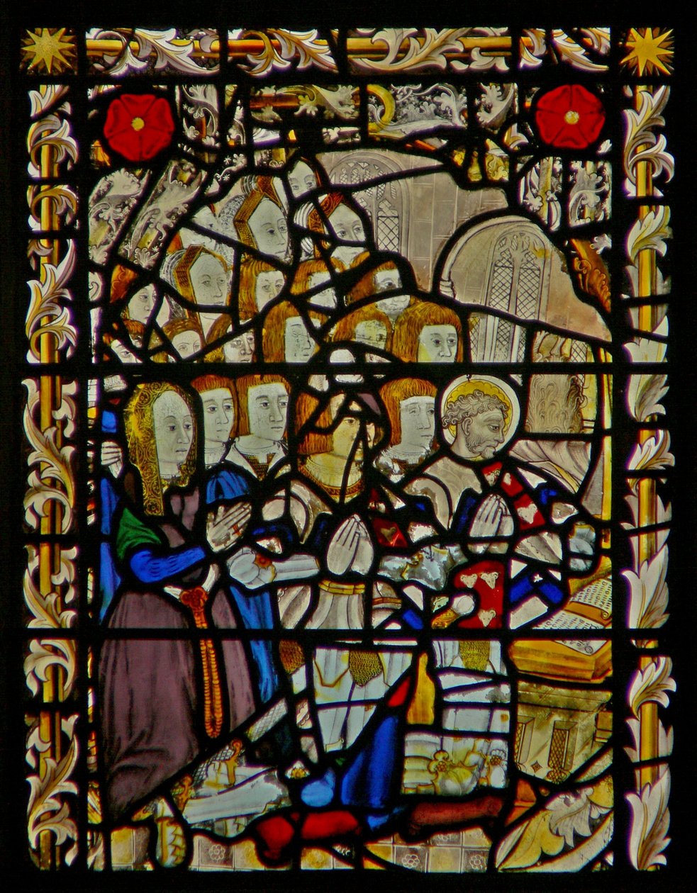 La ventana este que representa a los donantes - familia Garnysh de English School