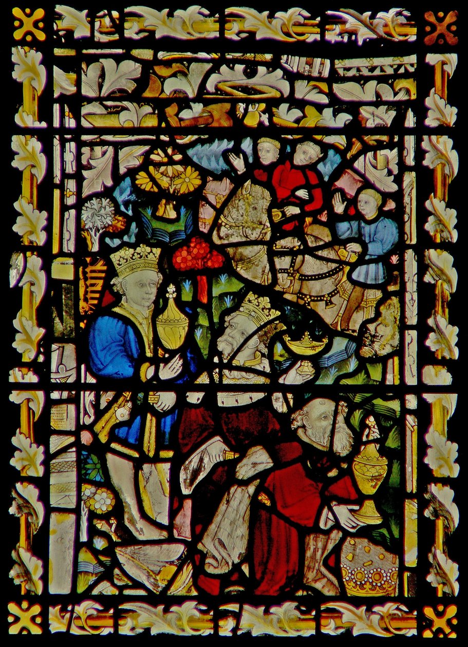 La ventana este que representa la Adoración de los Magos de English School