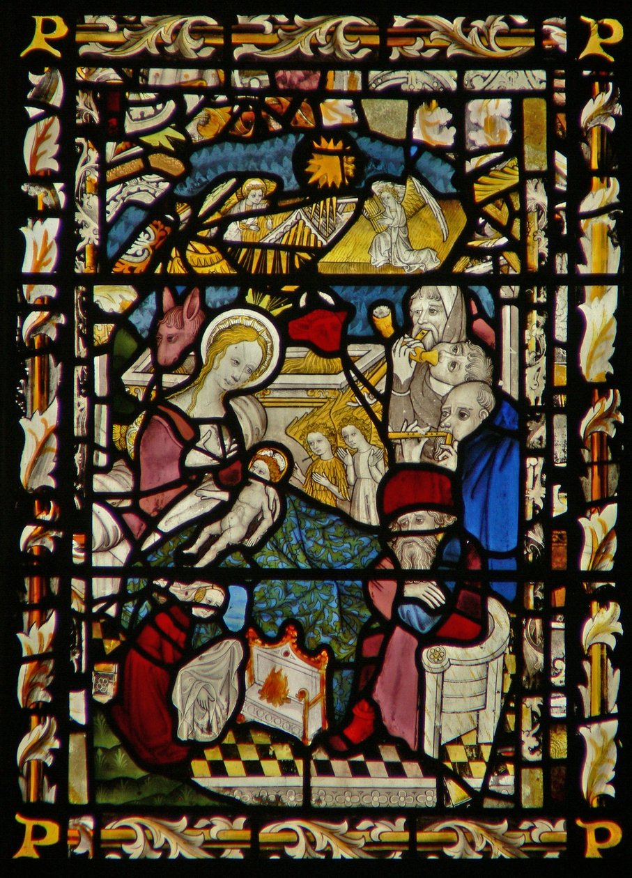 La ventana este que representa la Adoración de los Pastores de English School