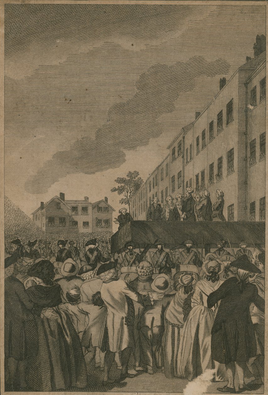 La ejecución de los Señores Rebeldes en Tower Hill (grabado) de English School