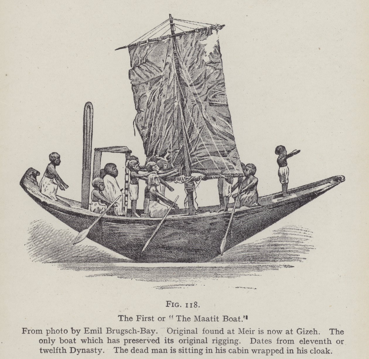El primero o el Barco Maatit (litografía) de English School