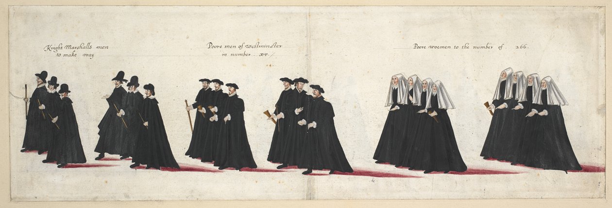 El cortejo fúnebre de la reina Isabel I a la Abadía de Westminster, 28 de abril de 1603 de English School