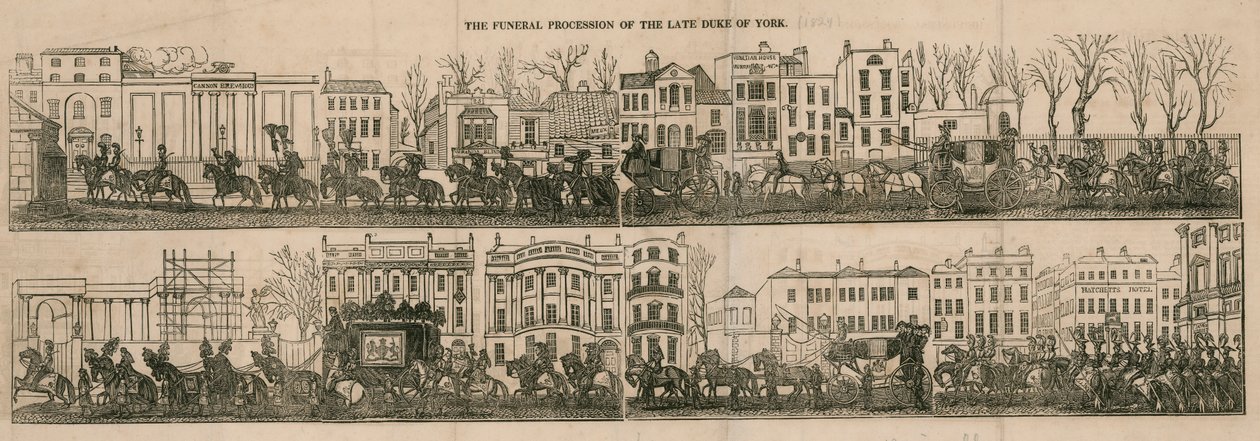 El cortejo fúnebre del difunto Duque de York de English School