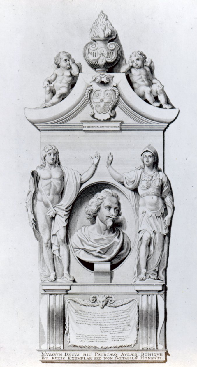 El monumento de Sir Robert Ayton, 1798 de English School