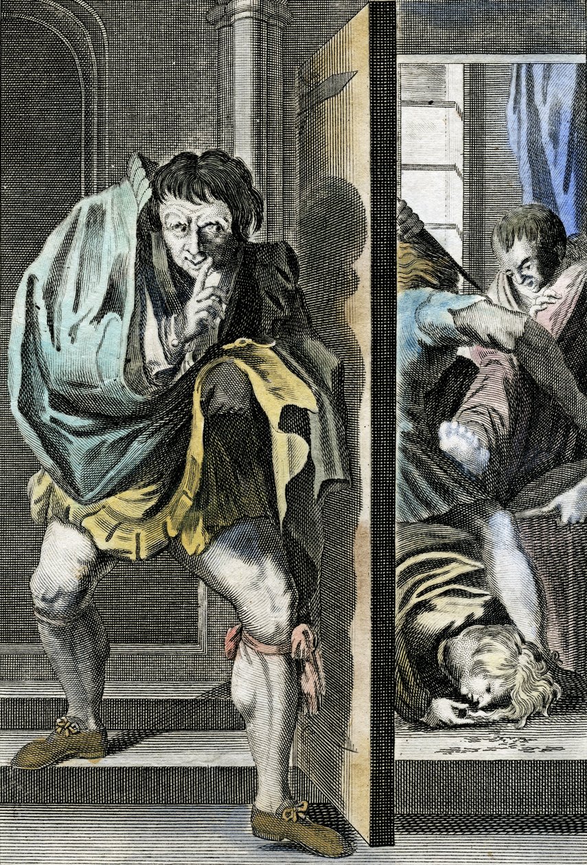 El asesinato del rey Eduardo V y su hermano en la torre por Ricardo Plantagenet, más tarde rey Ricardo III de English School