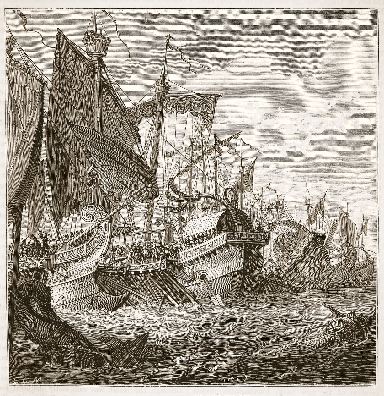 La batalla naval frente al Cabo Peloro de English School