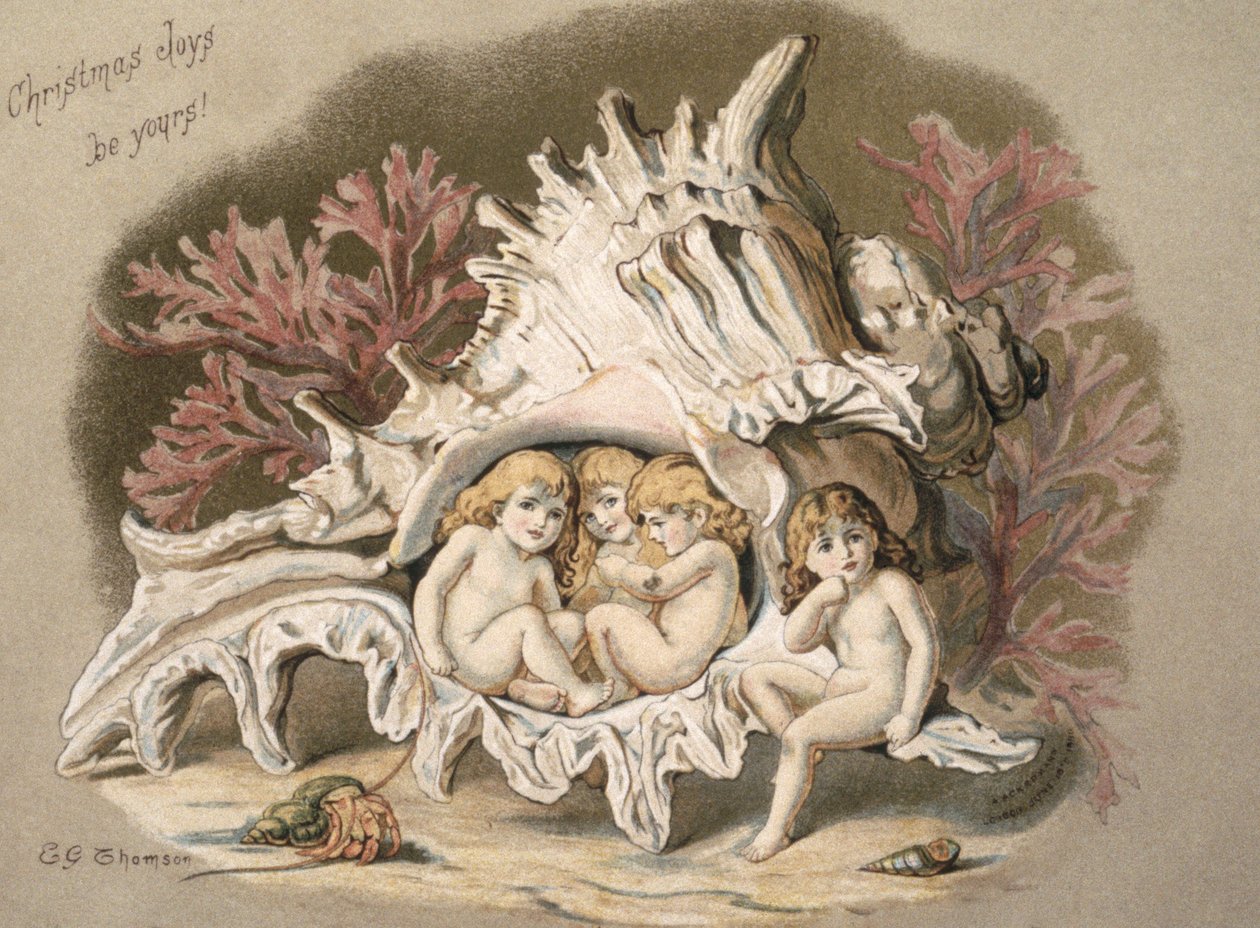 Los bebés de agua, c.1880 de English School