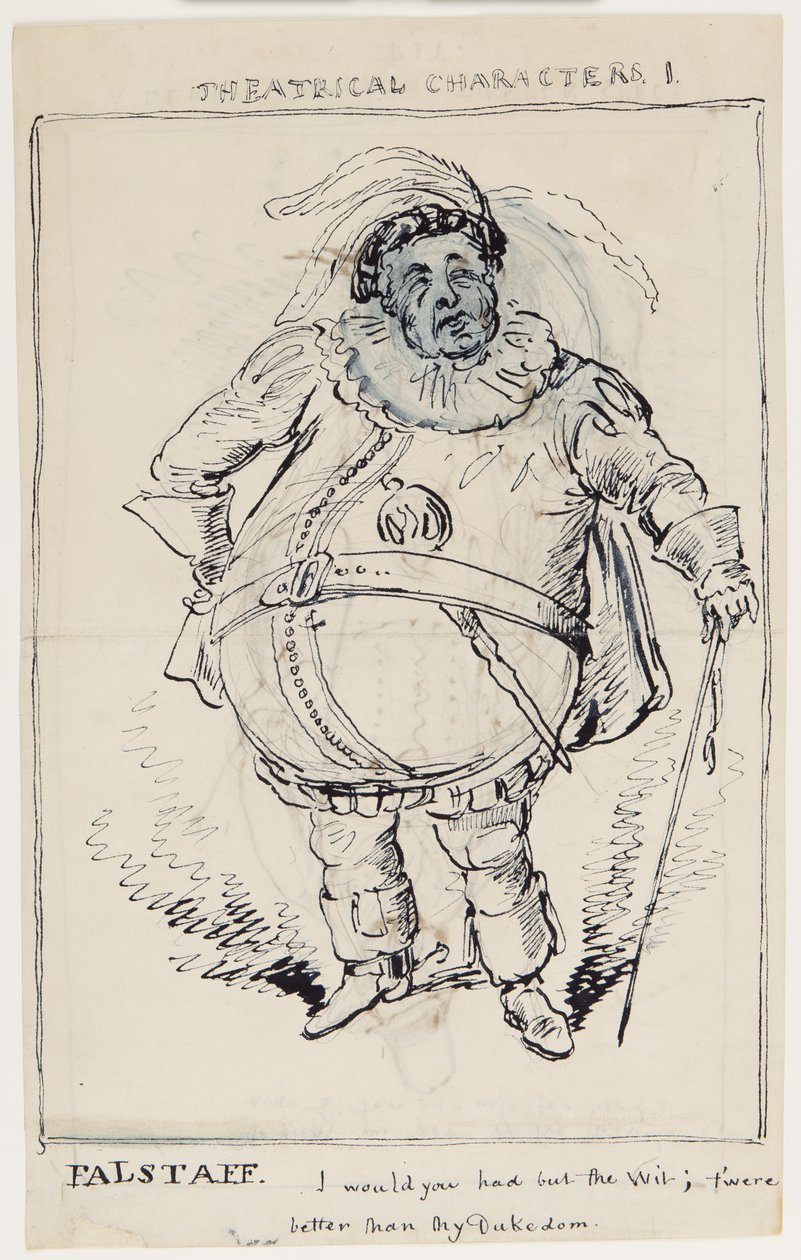 Personajes Teatrales 1: Falstaff, c.1825 de English School