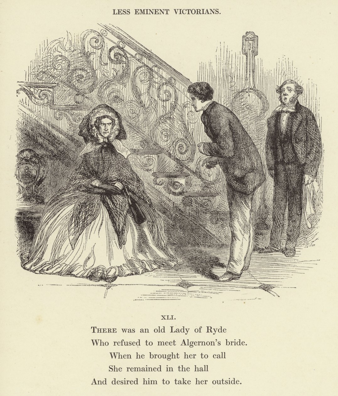 Había una vieja dama de Ryde (grabado) de English School