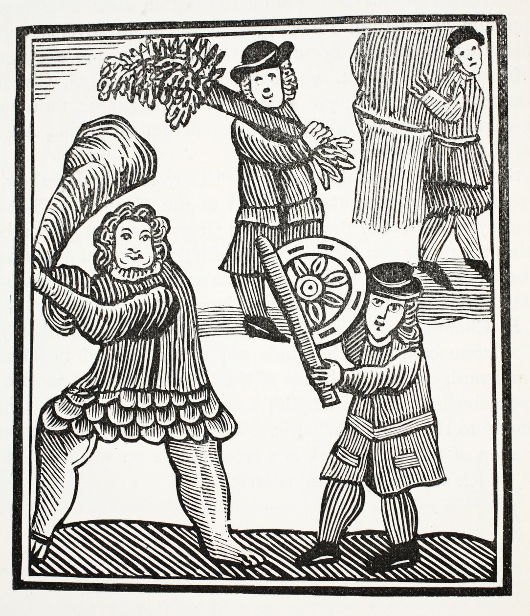 Thomas Hickathrift, ilustración de Chap-books del Siglo XVIII de John Ashton, pub. 1882 de English School